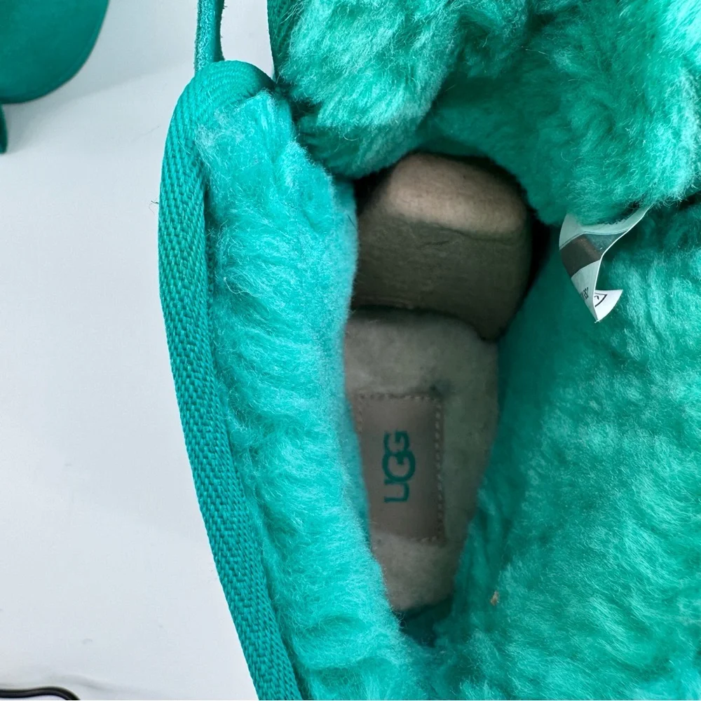 UGG Women's Teal Suede Platform Ankle Boots